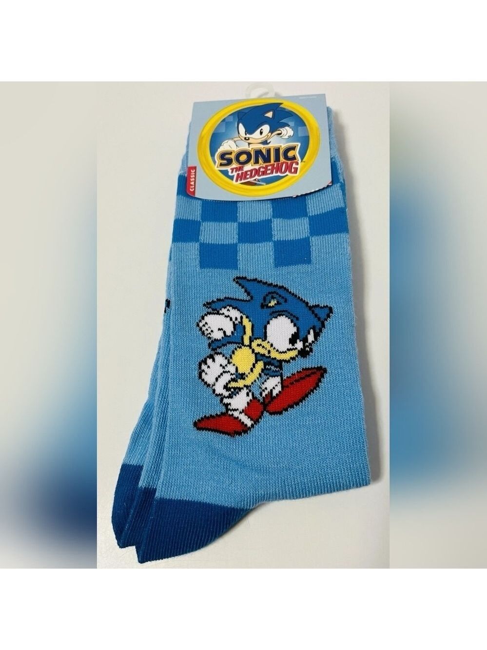 4/$25 Sonic Hedgehog Mens Novelty Crew Socks New